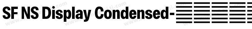 SF NS Display Condensed字体转换